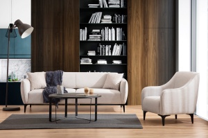 Canapea 3 locuri Belissimo Bej 220x67x95 cm - Img 3