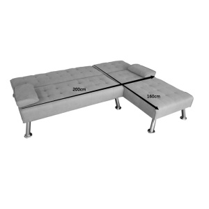 Canapea coltar Brisk Gri inchis 200x146x75 cm - Img 7