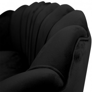 Canapea Daimon 2 Locuri Negru 134x70x77 cm - Img 5
