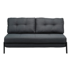 Canapea extensibila 2 locuri, Fancy, Gri inchis, 150x92x77 cm - Img 6