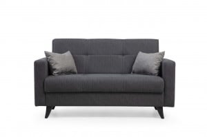 Canapea extensibila 2 locuri Nabulsi Gri inchis 127x46 cm - Img 4