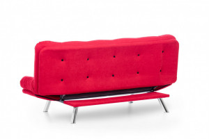 Canapea Extensibila, 3 Locuri Misa Sofabed Rosu - Img 8