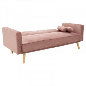 Canapea extensibila 3 locuri Success catifea culoare mar putred 190x80x84 cm - Img 2