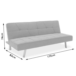 Canapea extensibila 3 locuri Travis cu tesatura gri inchis 175x83x38+ cm - Img 8