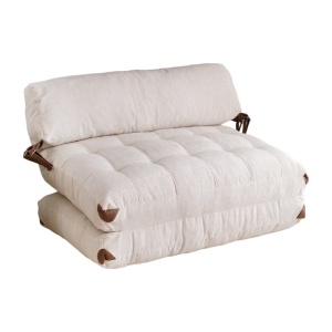 Canapea extensibilă cu 2 locuri Fold Alb 120x79x75 cm - Img 7