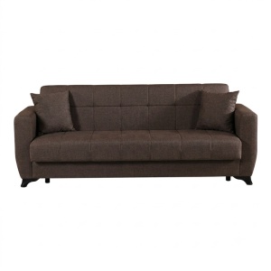 Canapea extensibila cu 3 locuri si spatiu de depozitare, Modesto, Pako, Maro 213x84x86 cm - Img 5