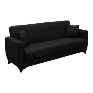 Canapea extensibila cu spatiu de depozitare Modesto, Gri/Antracit, 215x75x85 cm - Img 2