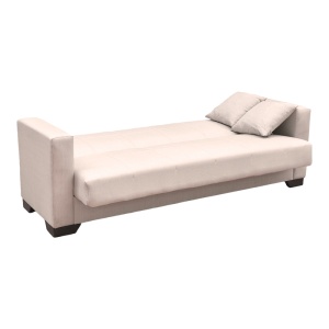 Canapea extensibila cu spatiu de depozitare Vox, Bej, 180x75x85 cm - Img 3