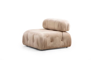 Canapea modulara 3 locuri Bubble Crem 288x95x75 cm - Img 6