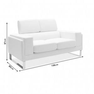 Canapea Shea 2 Locuri Ivory 158x80x87 cm - Img 8