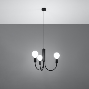 Candelabru 3 Piccolo Negru 45x45x100 cm - Img 3