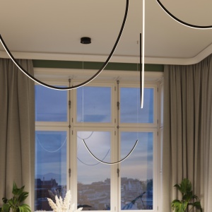 Candelabru LED Alvar 1 Negru 3000K 70x12x230 cm - Img 15