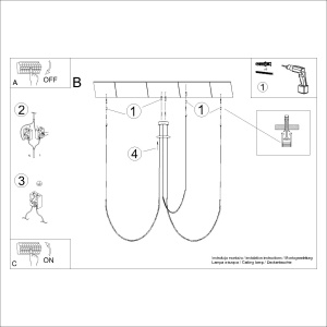 Candelabru LED Alvar 3 Negru 3000K 150x150x260 cm - Img 11
