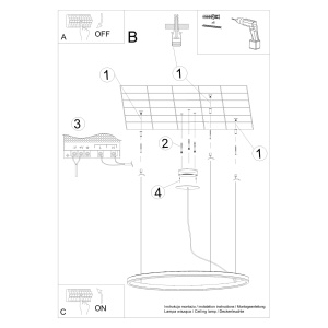 Candelabru LED Oda Negru 3000K 80x80x120 cm - Img 9