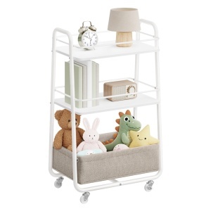 Carucior de depozitare Vasagle Alb 43.2x30.4x81 cm - Img 2