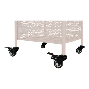 Carucior metalic mobil Torres, Bej, 35x35x100 cm - Img 2