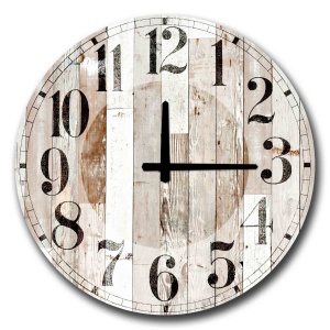 Ceas decorativ de perete din lemn 5050MS-041 Multicolor 50x50 cm - Img 2