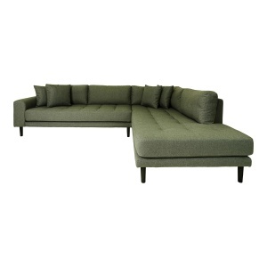 Coltar cu brat deschis open end Lido, Verde masliniu, 92x220x257x76 cm - Img 3