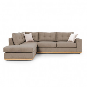 Coltar Dreapta Boston Mocha - Crem - Natural 280x225x95 cm - Img 3