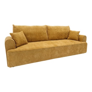 Coltar extensibil 3 locuri si spatiu de depozitare Storida, Galben, 94x255x92 cm - Img 4