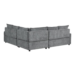 Coltar extensibil, Lounivo, Antracit, 215x215x84 cm - Img 5