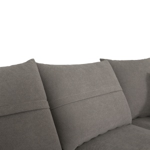 Coltar stanga Montana gri cu perne gri deschis 275x215x93 cm - Img 3