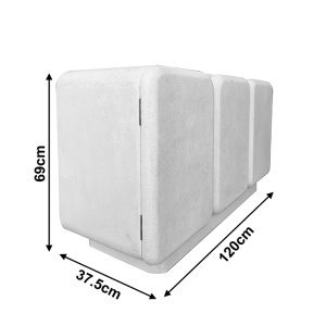 Comoda, Kooldio, Pako, Alb 120x37.5x69 cm - Img 6