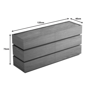 Comoda Sonlen, Pako World, Stejar, MDF, 120x40x72 cm - Img 3