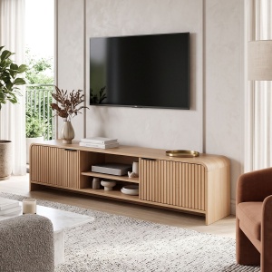 Comoda TV Anfen, Natural, 160x39x40.5 cm