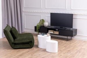 Comoda TV Angus, Negru, 44.5x180x40 cm
