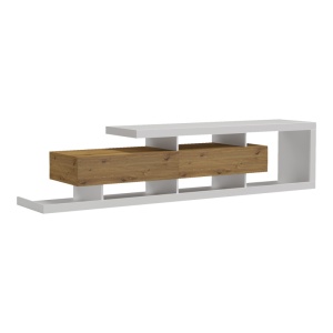 Comoda TV, Arbero, Alb, 198x40x45 cm - Img 3