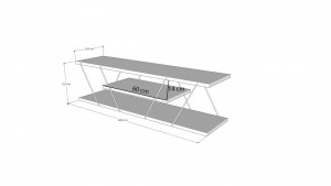 Comoda TV Canaz Negru-Walnut - Img 5
