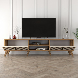 Comoda TV Class - Walnut, Crem - Img 3