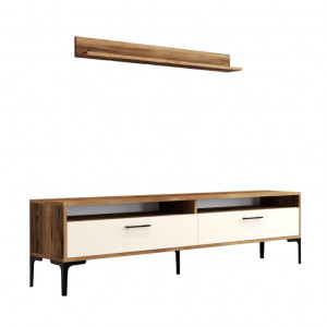 Comoda TV Istanbul - Walnut, Crem - Img 5