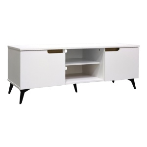 Comoda TV, Kemvio, Pako, Alb 150x38x44 cm - Img 3