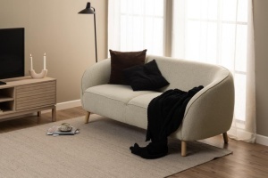 Comoda TV Linley, Alb, 50x160x40 cm - Img 2
