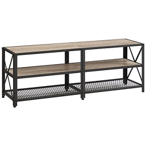 Comoda TV, Vasagle, Negru-Ivoar, 140x39x52 cm - Img 2