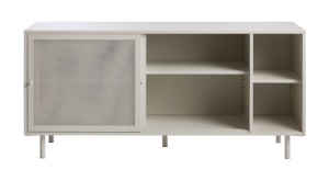 Comoda VEEP, Gri deschis, 47x75x160 cm - Img 2