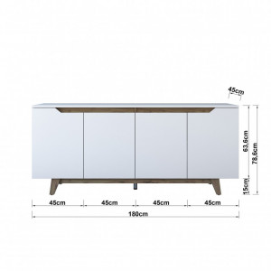 Consola GD102 Alb-Walnut - Img 9