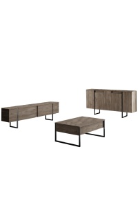 Consolă Luxe Nuc 160x35x80 cm - Img 8