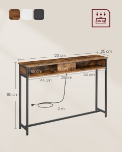 Consola Vasagle Maro 120x25x81.1 cm - Img 6