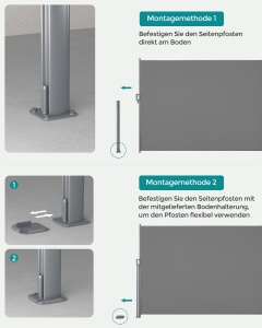 Copertina laterala Songmics Gri 180x350 cm - Img 7