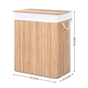 Cos de rufe, Songmics, Natural, 52x32x63 cm - Img 5