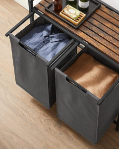Cos de rufe, Vasagle, 2 x 46 l, 73 x 33 x 72 cm, BLH201G01 - Img 4
