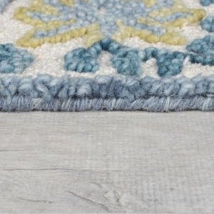 Covor Myla Floral Frame Albastru 120x170 cm, Flair Rugs - Img 3
