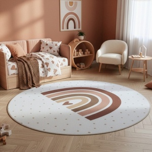 Covor rotund Coco V2 Crem 200x200 cm