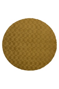 Covor rotund Diamond Cut Galben inchis 120x120 cm