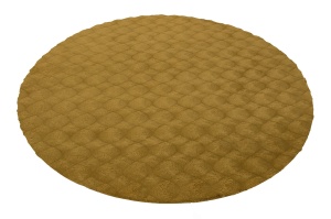 Covor rotund Diamond Cut Galben inchis 120x120 cm - Img 6