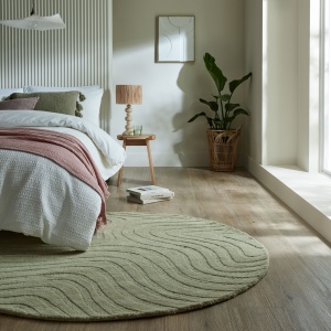 Covor rotund Mesmerise Verde 160x160 cm, Flair Rugs