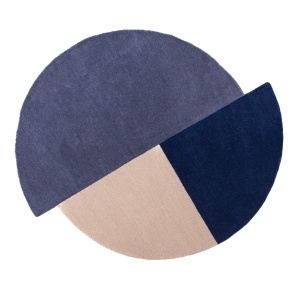 Covor rotund Mia Segment Albastru 200x200 cm, Flair Rugs - Img 2